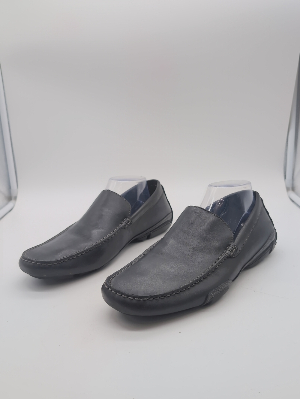Kenneth Cole Driving Sz 9.5 Men's Black Slip-On Leather Loafers